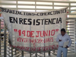 Comerciantes de la organización "14 de junio"