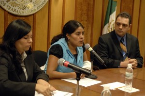 La Presidenta de la Mesa Directiva del Congreso local.