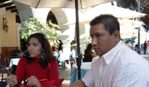 Concejales priistas de la Villa de Zaachila Magali García y Fortino Castellanos Nava 