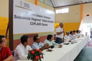 Subcomité Regional Valles Centrales del Coplade Primera Sesión Ordinaria