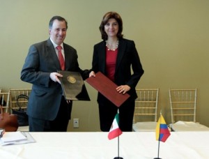 Ministra de Colombia - canciller de México
