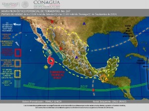 Cielo de medio nublado a nublado