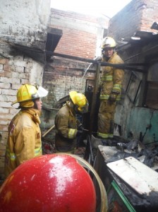 Incendio por fuga de gas