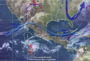 Provoca fuertes rachas de viento