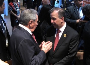 Canciller mexicano - Presidente de Cuba