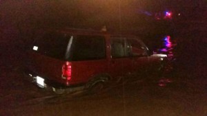 Viajaban en una camioneta que se atascó
