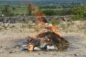 Incineran narcóticos