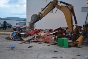 Destruyen máquinas tragamonedas