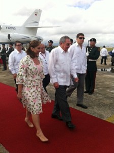 Canciller Claudia Ruiz Massieu recibió al presidente de Cuba, Raúl Castro Ruz en Mérida, Yucatán