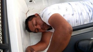 Otro de los presuntos delincuentes detenidos.