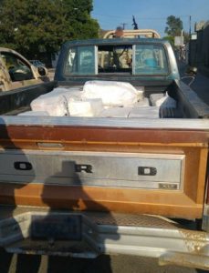 Se encontraban en una camioneta abandonada