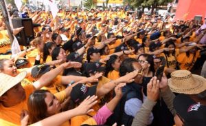 Toma de protesta de los brigadistas del Partido de la Revolución Democrática.