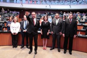 Alejandro Faya Rodríguez rinde protesta como comisionado de la Comisión Federal de Competencia Económica.