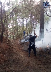 Aplica POlicía el Plan Estatal de Auxilio a la Población.