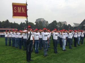 Estuvieron presentes el secretario de la Defensa Nacional, Salvador Cienfuegos Zepeda, así como integrantes del Gabinete Legal y Ampliado.