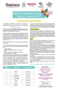 Disponibles cinco violines; tres violas; dos violonchelos; dos contrabajos; un fagot; un corno y un oboe.