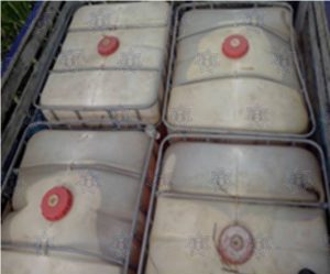 Las primeras tres camionetas presentan reporte de robo.