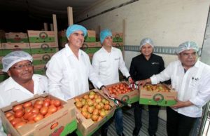 Dan banderazo de salida al embarque de exportación de jitomate a Estados Unidos y Canadá por parte de la empresa Agrolats.