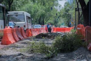 Por la construcción de la Línea 7 del Metrobús