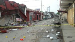 Alguos inmuebles terminaron por derrumbarse.