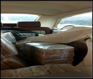 En el interior de la aeronave hallaron 55 paquetes de cocaína.