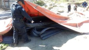 El hallazgo, luego de recibir una llamada anónima.