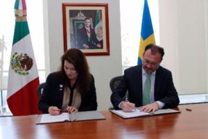 Suscriben Suecia y México