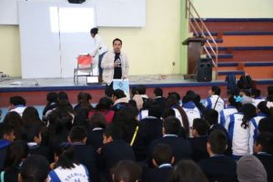 Se realizó la demostración a los alumnos de la Escuela Secundaria Técnica número 64 de esta ciudad.