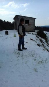 Por tormenta y granizada en Metepec