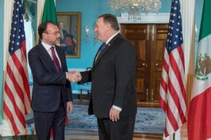 Titular de la SRE y Secretario de Estado de EU