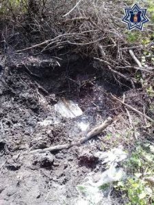 La toma clandestina a la altura del potrero del Canal 33.