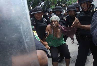 Detenidos durante el enfrentamiento
