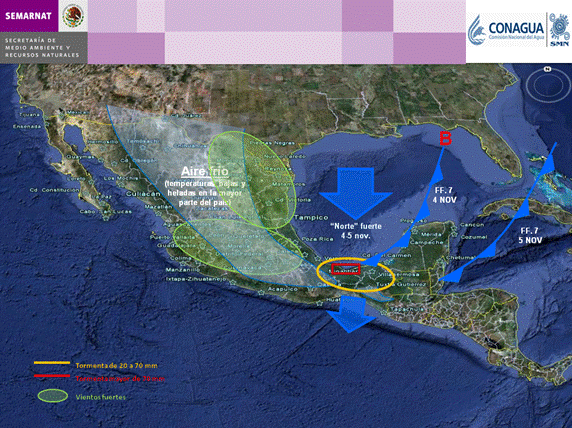 Más efectos invernales por frente frío número siete