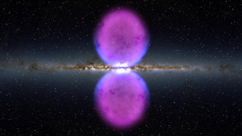 Descubren burbujas gigantes flotando en el centro de la Vía Láctea