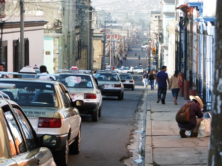 Taxistas paralizan con bloqueo Centro Histórico de la Ciudad de Oaxaca