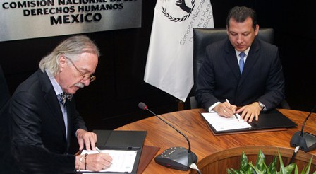 Firma CNDH convenio con la unión interparlamentaria