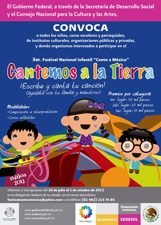 Participarán más de 6 mil infantes en Festival “Canto a México… Cantemos a la Tierra”