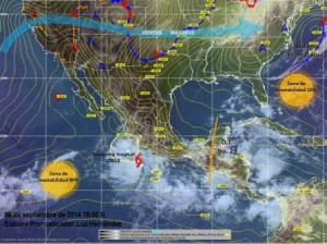 Provoca intensas lluvias