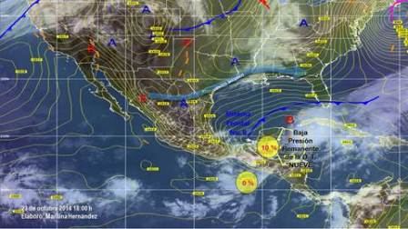 Prevén lluvias fuertes a torrenciales en Tabasco, Chiapas, Oaxaca, Campeche, Yucatán y Quintana Roo