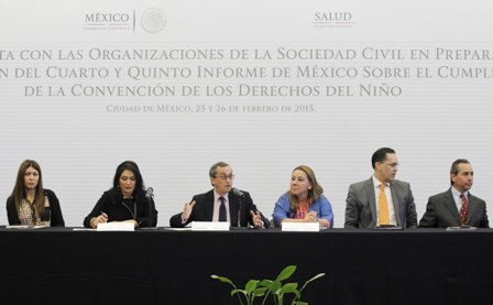 Realiza gobierno de México Foro de Consulta sobre cumplimiento de la Convención de los Derechos del Niño