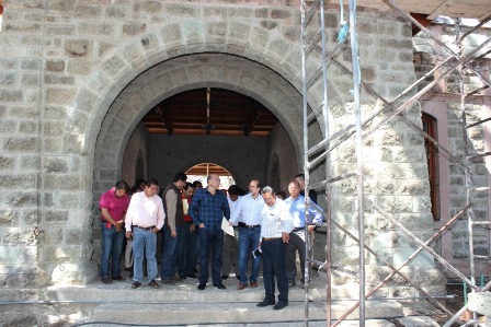 Presentan avance del 60 por ciento trabajos de rehabilitación del Museo del Ferrocarril, en Oaxaca