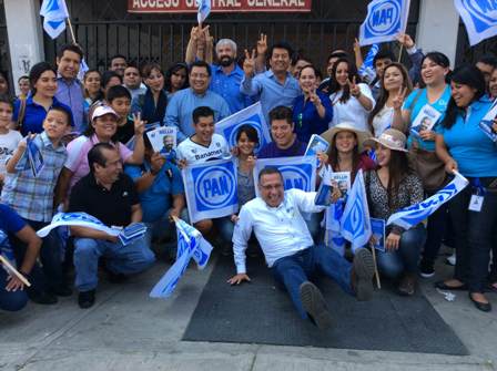 Salen CDE del PAN y sus candidatos unidos para derrotar el abstencionismo en Oaxaca