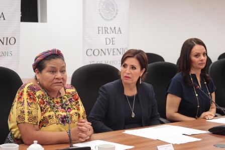 Firman Sedesol y CDI convenio de colaboración con la asociación civil “Menchú Tum”