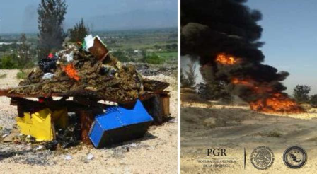 Incinera PGR Oaxaca más de media tonelada de narcóticos
