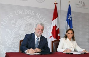Canciller mexicana - Primer ministro de la Provincia de Quebec