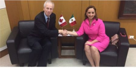 Ministros de Relaciones Exteriores de México y Canadá
