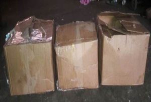 En tres cajas de cartón con turbinas para trasmisiones automáticas iba oculta la droga.