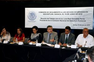 Las y los legisladores de la Comisión de Seguimiento a los Hechos Ocurridos en Nochixtlán, Oaxaca, reconocieron el trabajo puntual y a fondo de la CNDH.