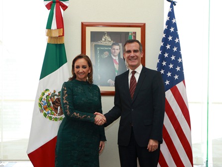 Canciller mexicana-Alcalde de Los Angeles