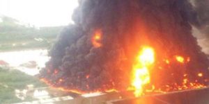 Incendio en refinería de Salina Cruz